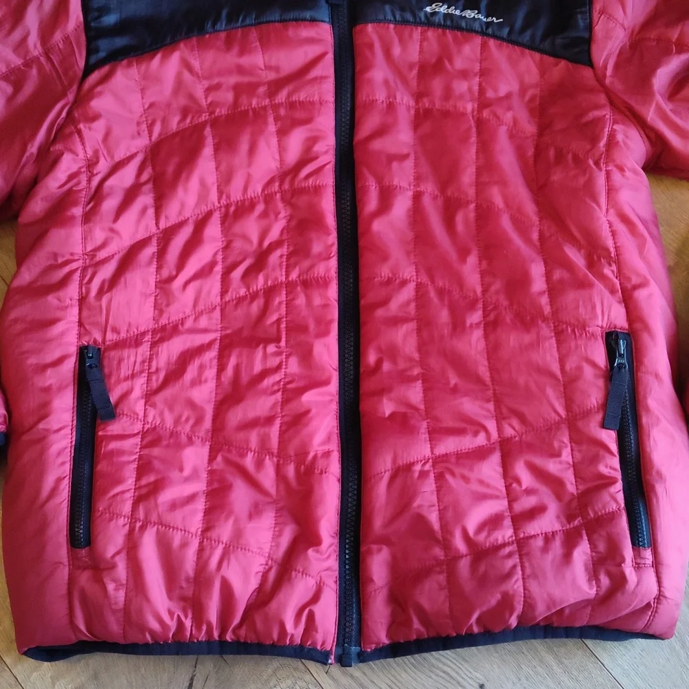 Eddie Bauer Jacket Reversible Puffer Fleece 14/16 - Picture 3 of 8